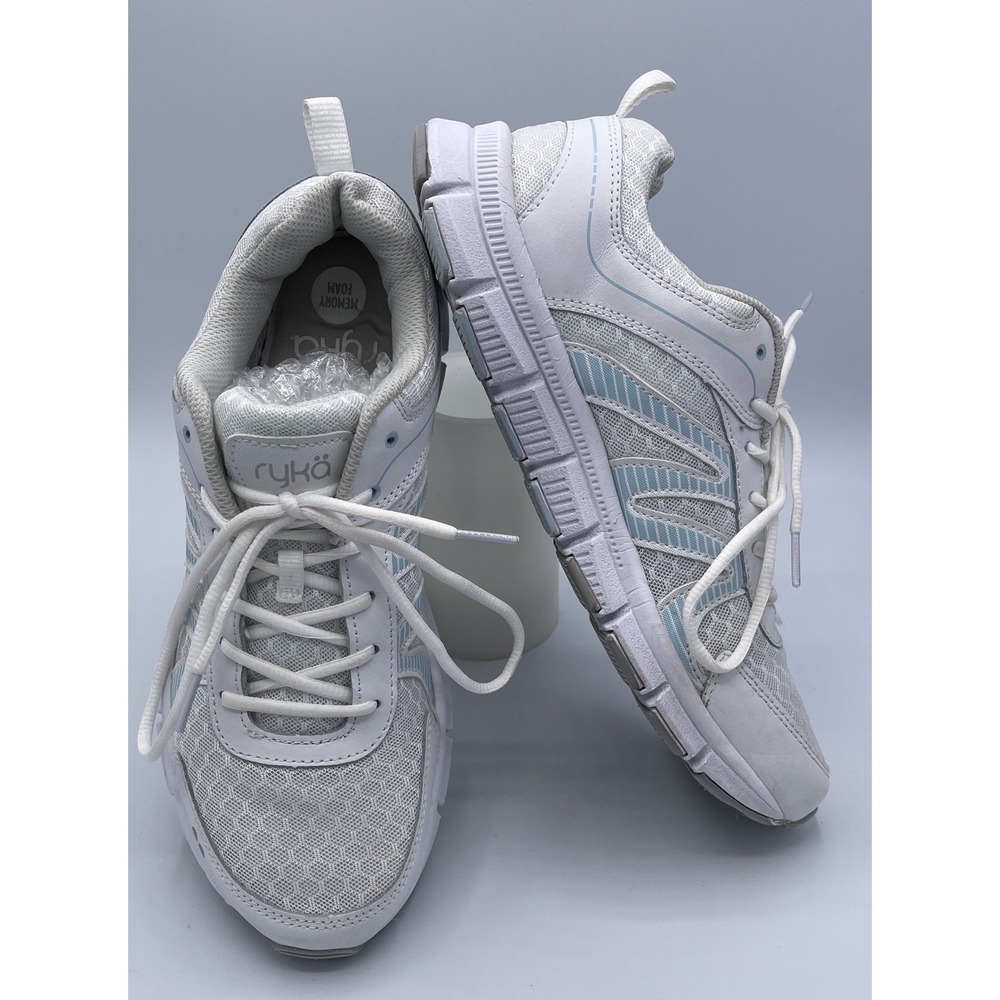 Ryka Shoes Sneakers Womens Size 10M Trainers Heather SMT 902128 White & Lt. Blue